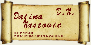 Dafina Nastović vizit kartica
